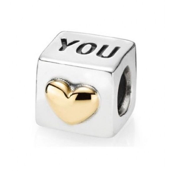 Pandora 14K “ I Love You” Charm - Picture 1 of 3